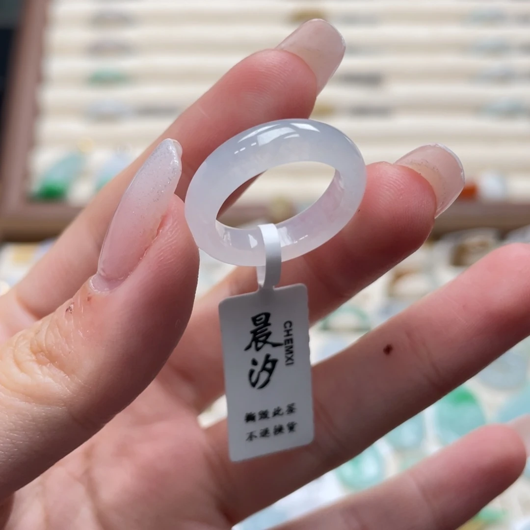 b***u翡翠未镶嵌戒圈a14港圈12白月光