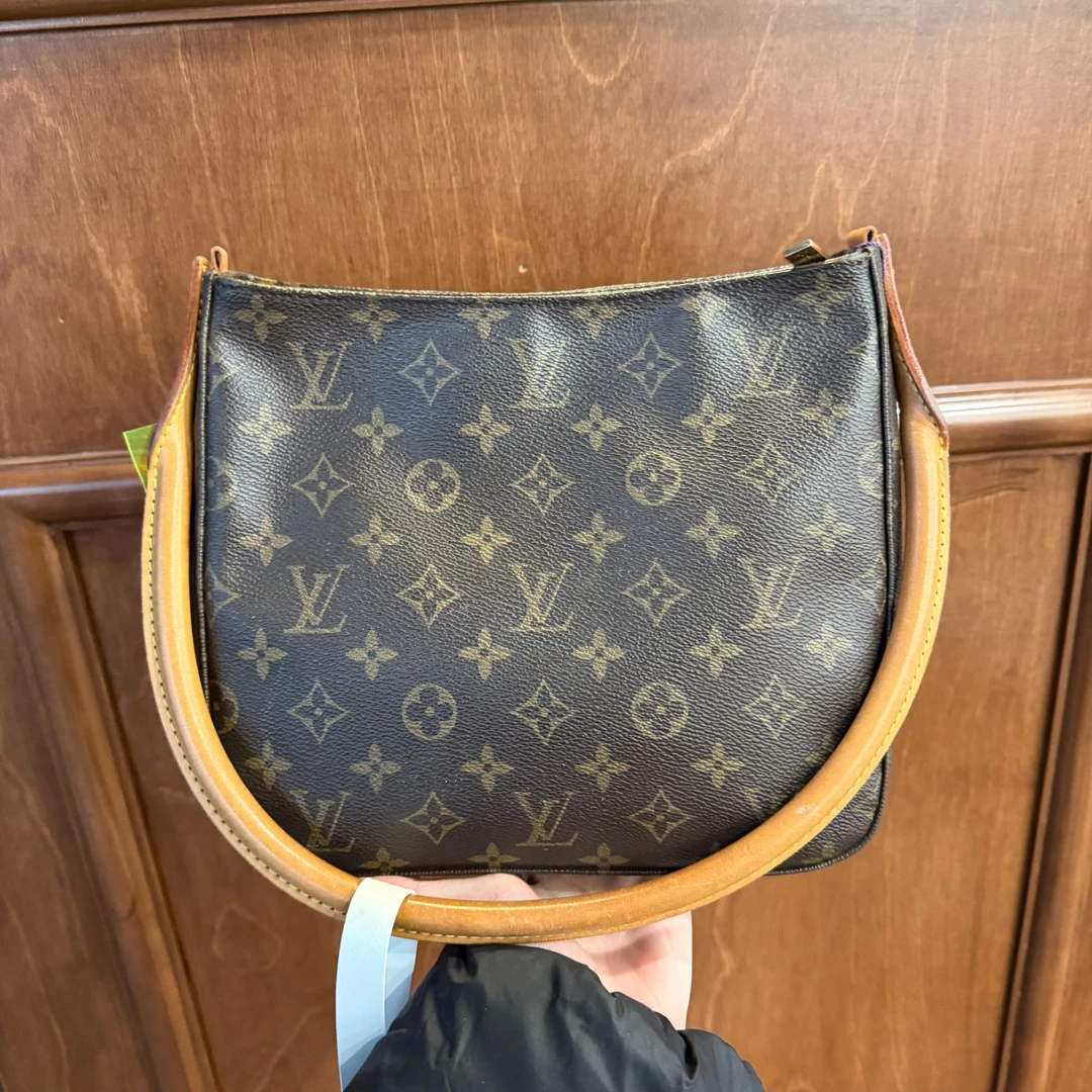 95新 LouisVuitton/路易威登 中古老花Looping中号腋下单肩包