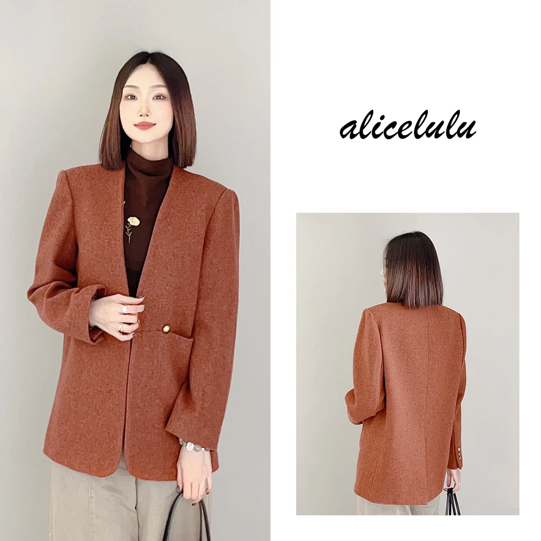 6 alicelulu “自带光芒”短外套 柔糯显瘦 干练端庄 S2140366U