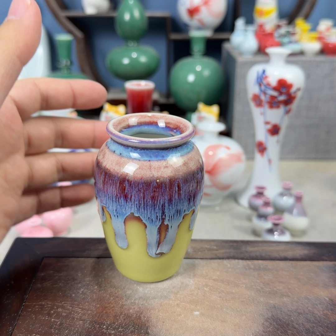 陶瓷手工小花器摆件