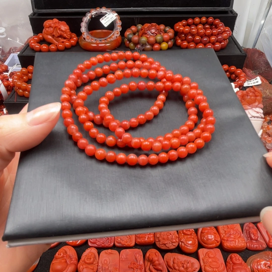 南红玛瑙未镶嵌保山佛链卡5