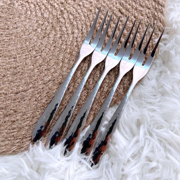 里德锤纹水果叉（两齿）长约15cm（5支）