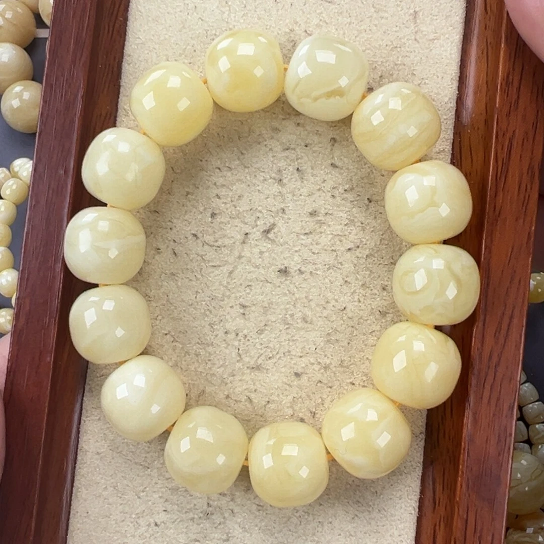 琥珀手链未镶嵌36.51白腊