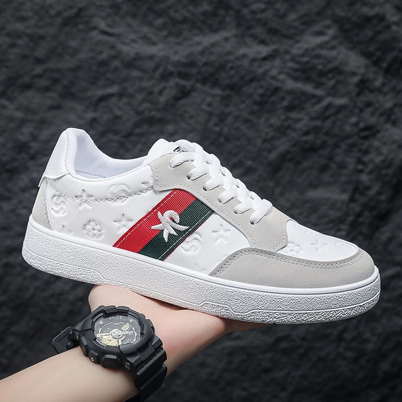 【啄木鸟】春季男鞋新款透气小白鞋子男学生韩版男手男秋季真皮板鞋