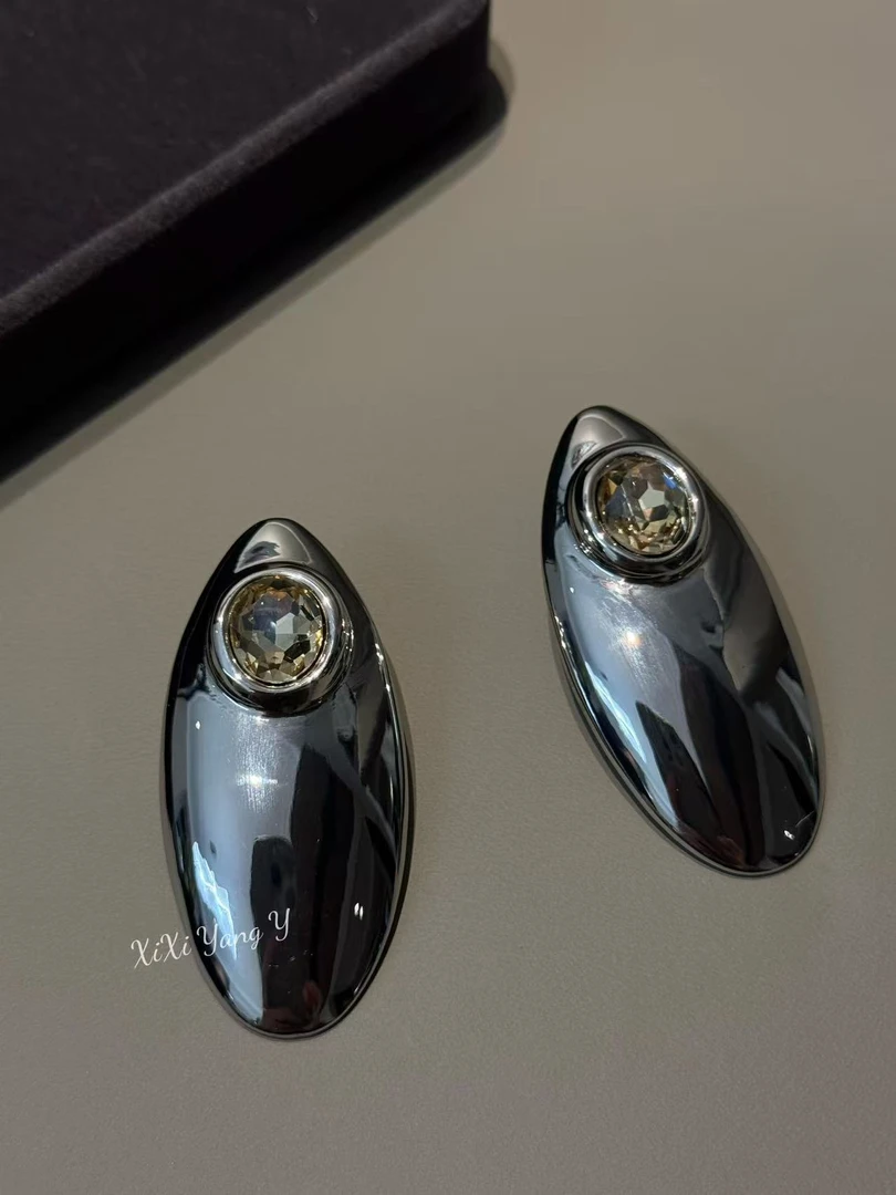 铜合金耳饰 XiXi Yang Y .“深海之泪”小众买手店设计师款镶嵌耳环