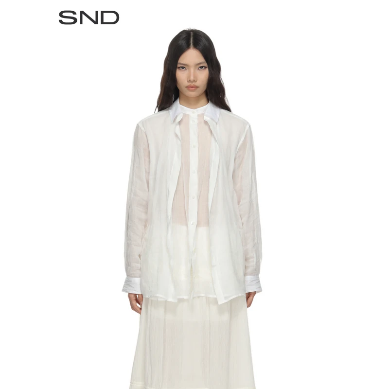 【SNDTE 设计师品牌】SND PF25 双领设计感衬衫