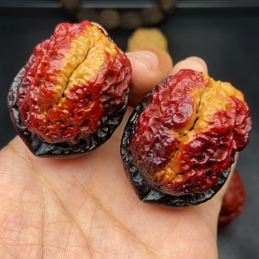 【闪购商品】文玩核桃把件41尺七彩老蟾头