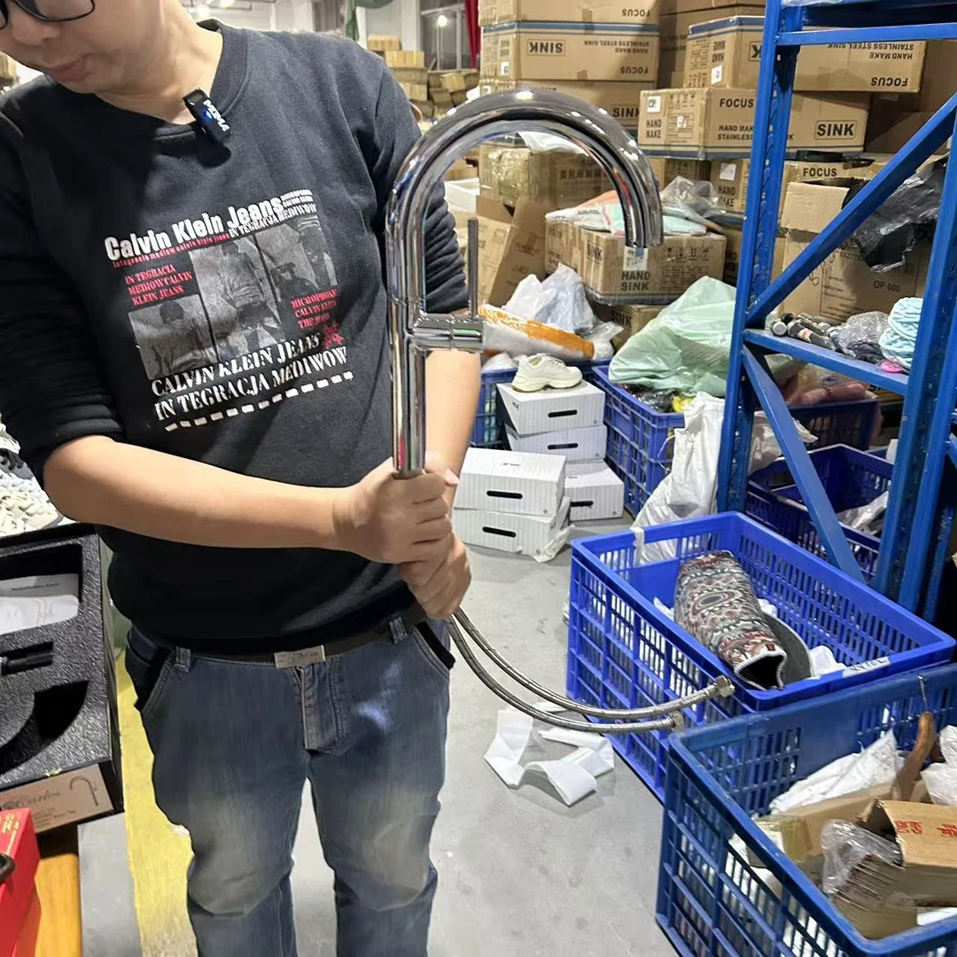 （亮银色）B54602#厨房水龙头浴室柜水龙头【不包安装】