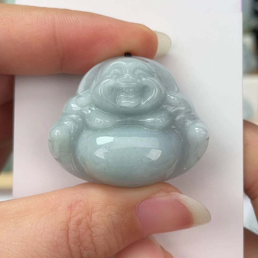 翡翠未镶嵌颈饰佛公