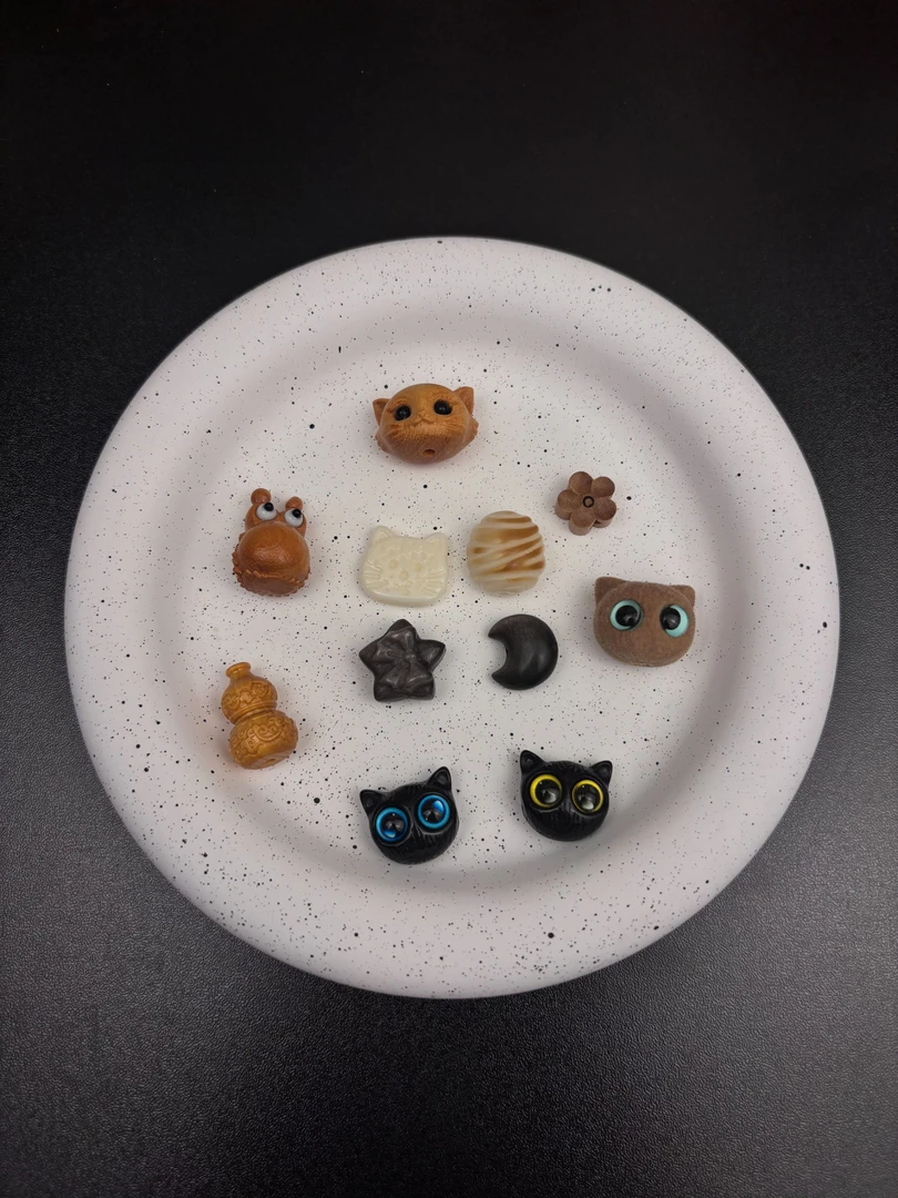 纯手工咖啡豆配饰DIY材料包