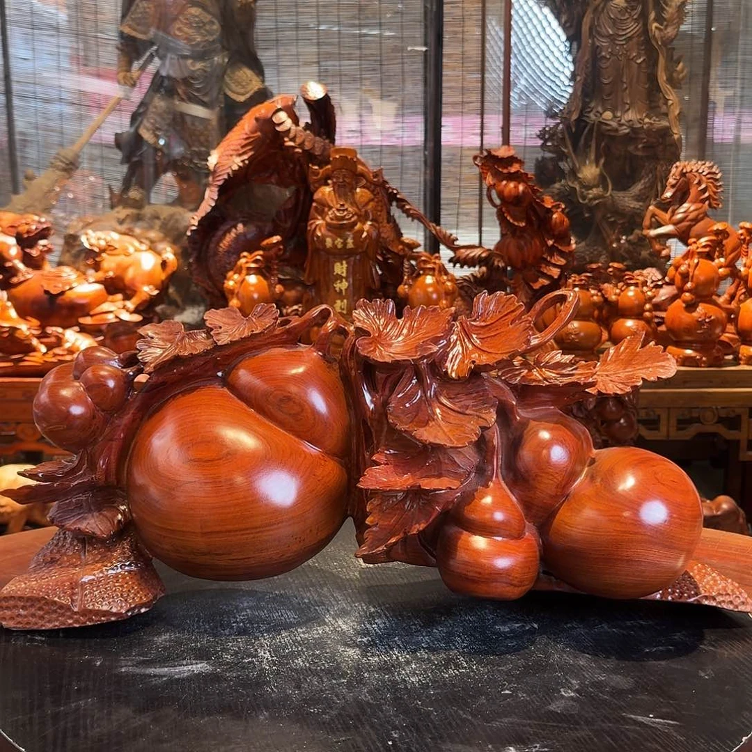 大果紫檀（缅甸花梨）五福临门