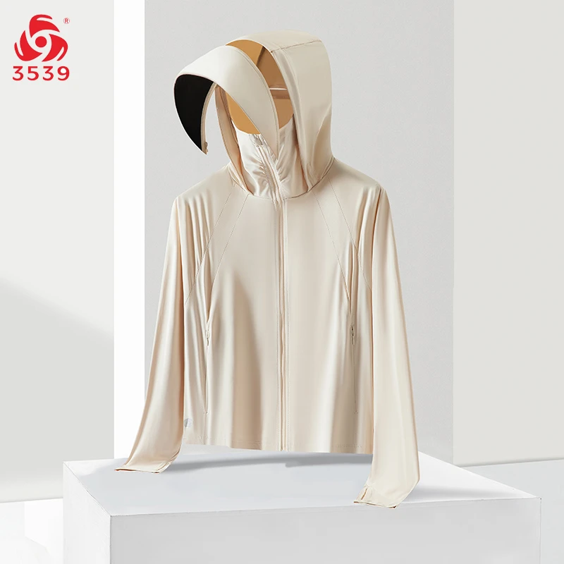 【际华3539】冰丝防晒衣黑胶帽檐透气薄款户外骑行防紫外线防晒服