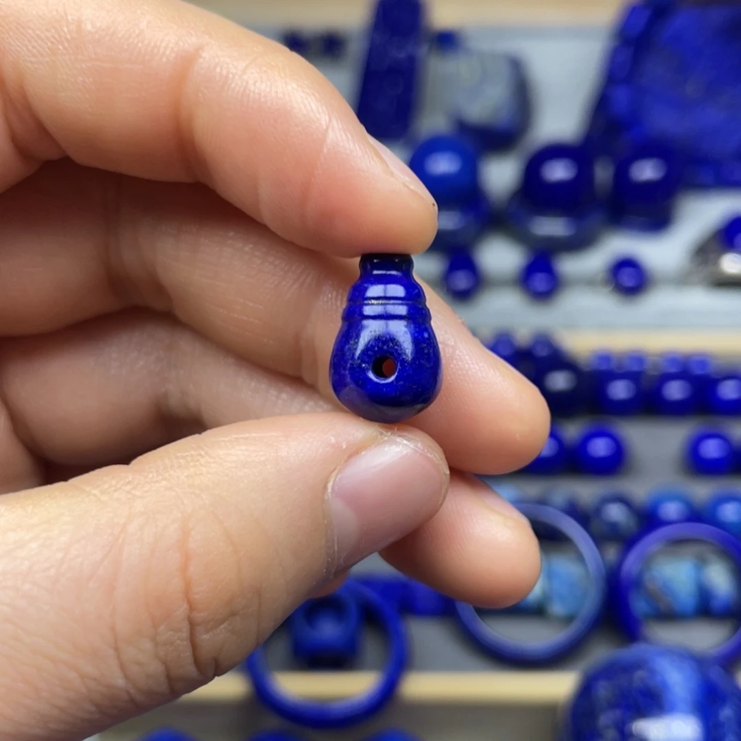 青金石三通未镶嵌螃*