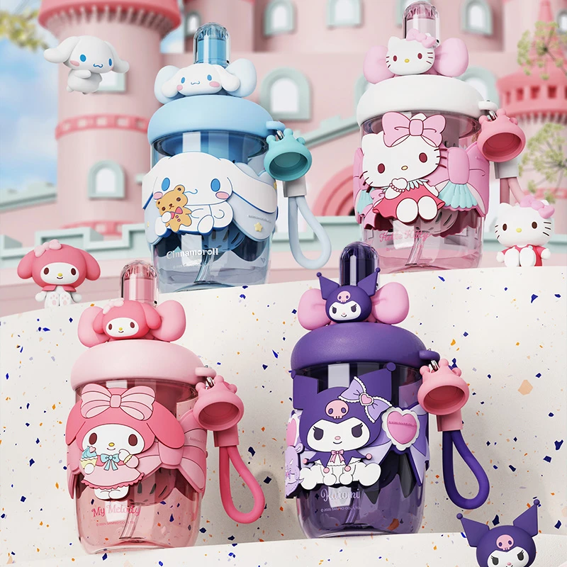 X&W/艾可思三丽鸥啵啵太空杯tritan带茶仓双饮杯高颜值大容量