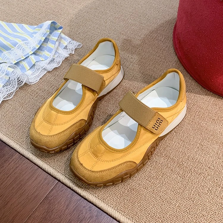 德训鞋女2025春夏新款休闲百搭魔术贴时尚玛丽珍女鞋运动厚底通勤