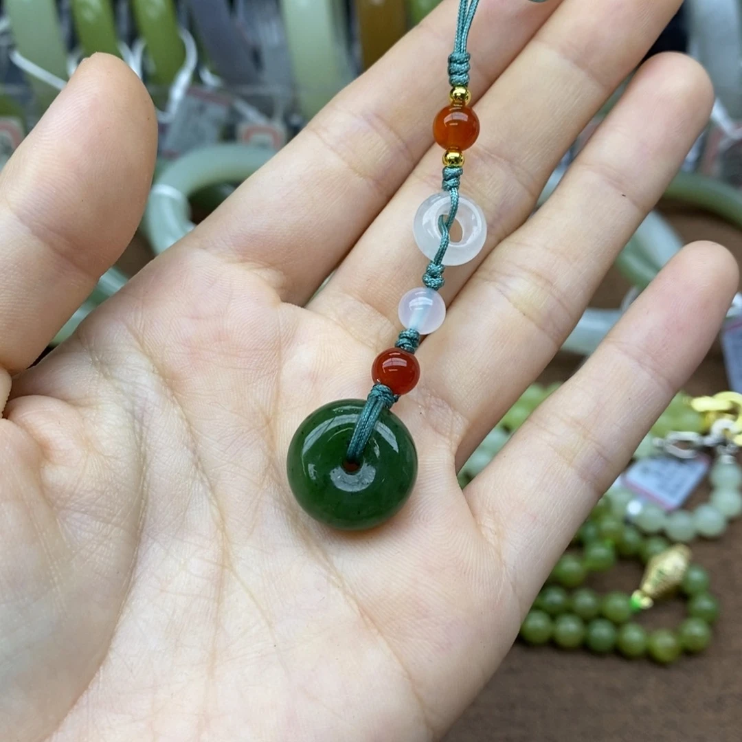 和田玉未镶嵌手机链