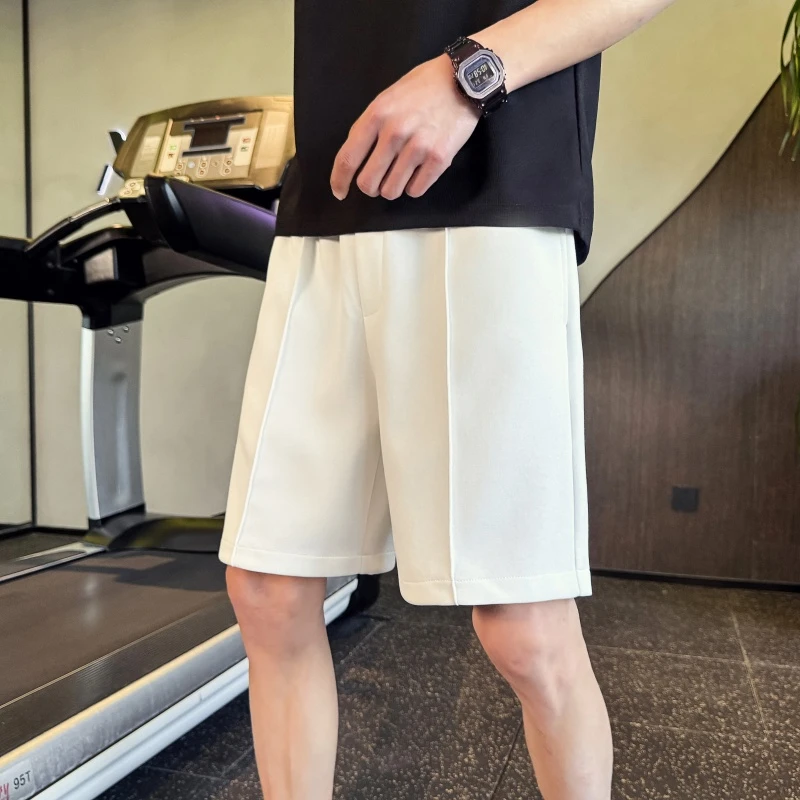 休闲短裤男夏季垂感直筒裤子潮流百搭宽松外穿中裤男士运动五分裤