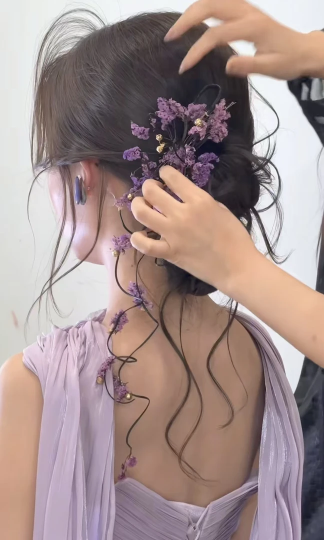 新娘晨袍网红款新娘饰品