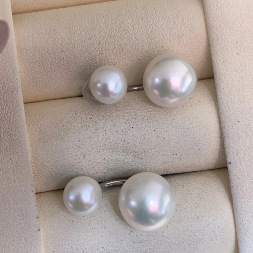 淡水珍珠耳饰银S925镶嵌
