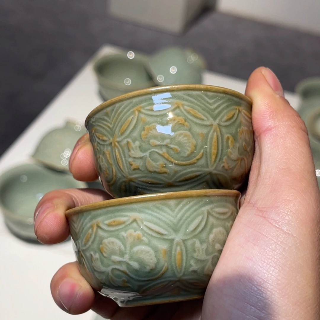 青釉大观通宝杯2只