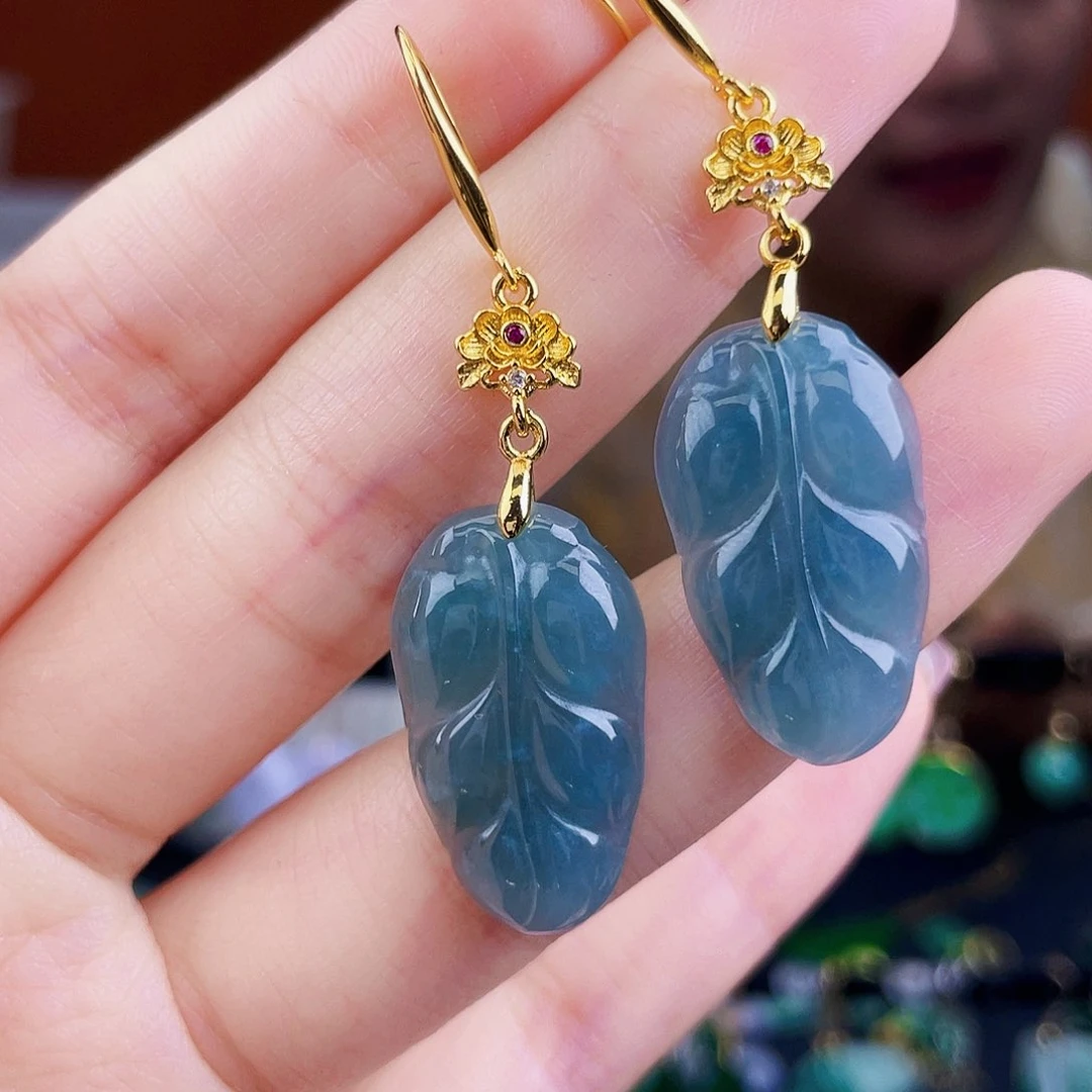 翡翠未镶嵌耳饰饰品