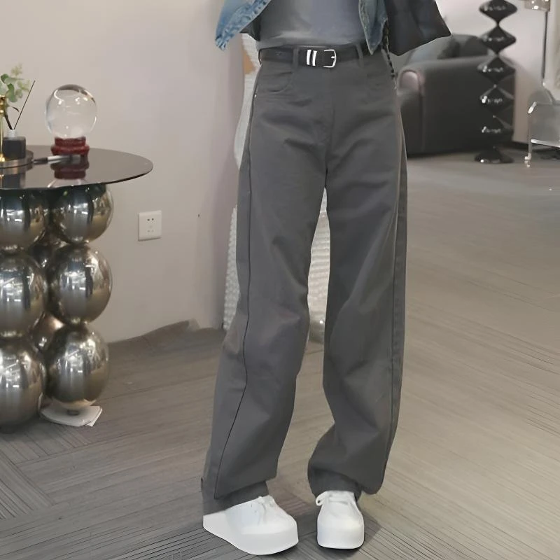 2025早秋新款气质百搭工装香蕉裤女士阔腿显瘦休闲裤时尚高腰裤子