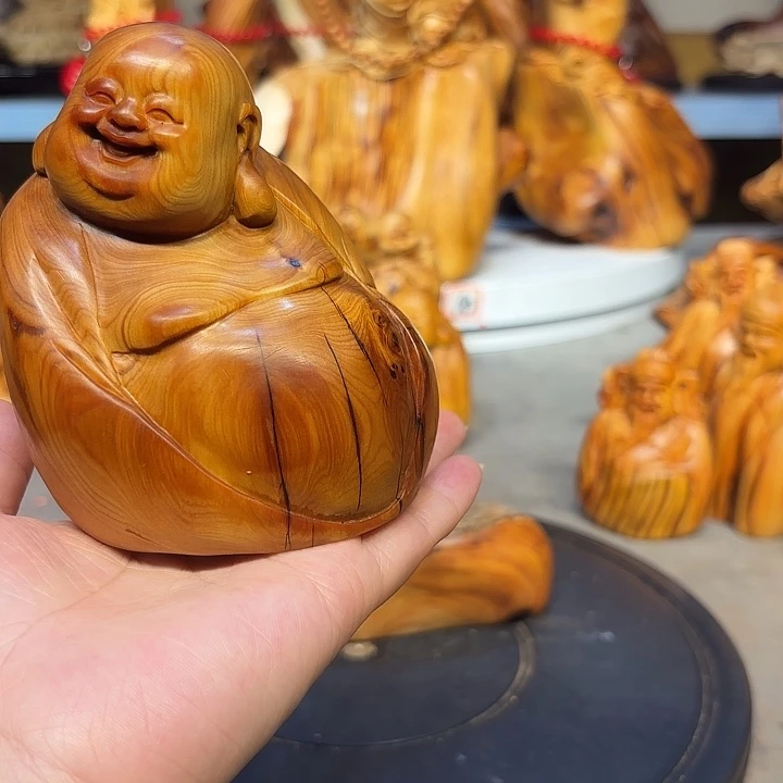 柏木太行崖柏弥勒佛