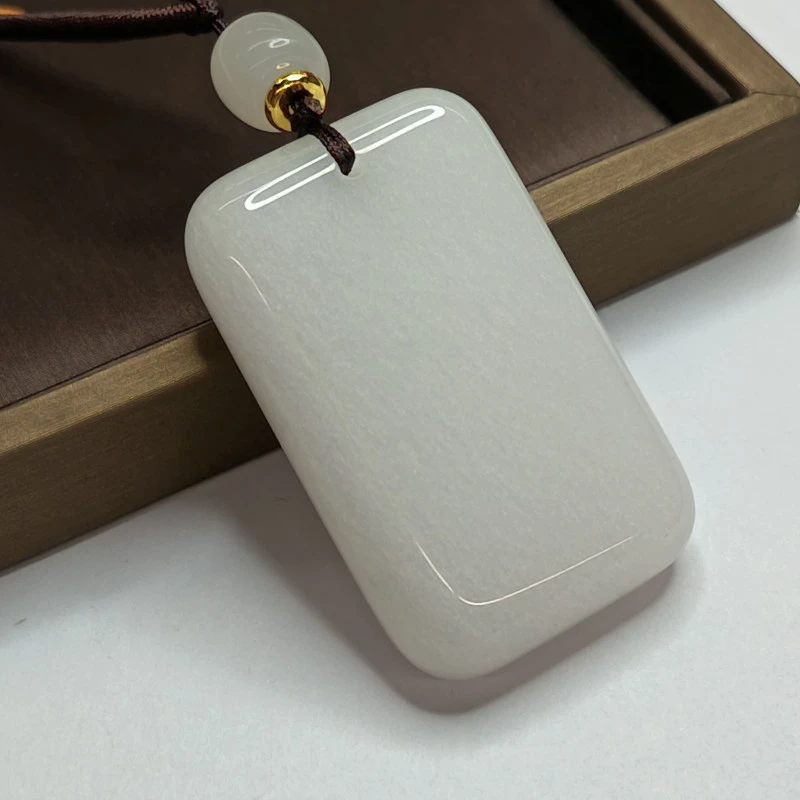 A193 金丝玉无事牌吊坠