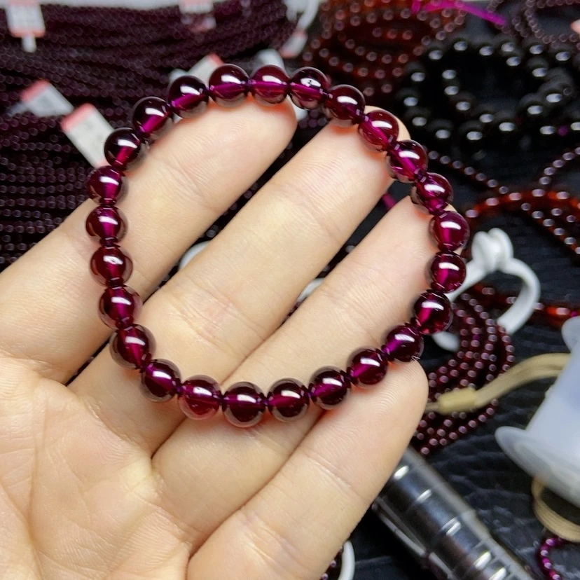 【闪购商品】石榴石（紫牙乌）手链未镶嵌
