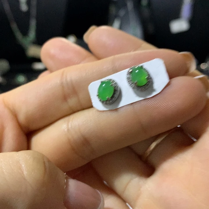 翡翠银S925镶嵌戒指