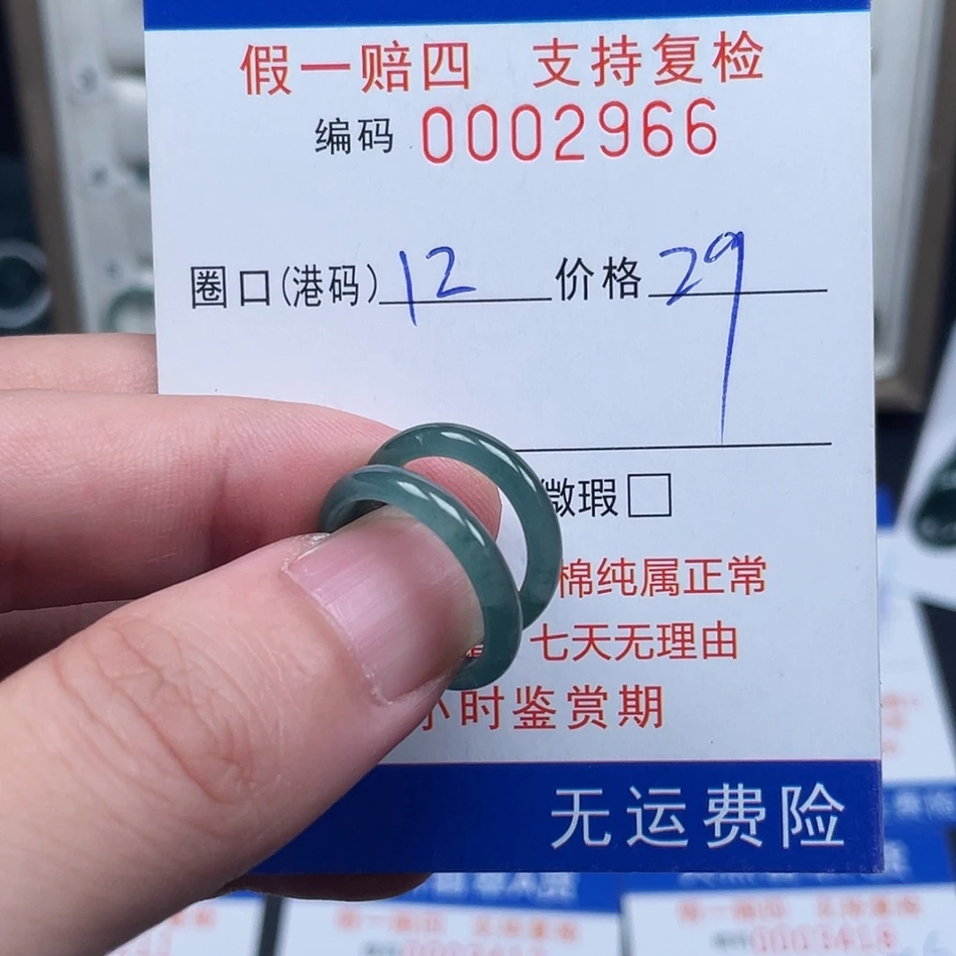 翡翠未镶嵌戒指2966