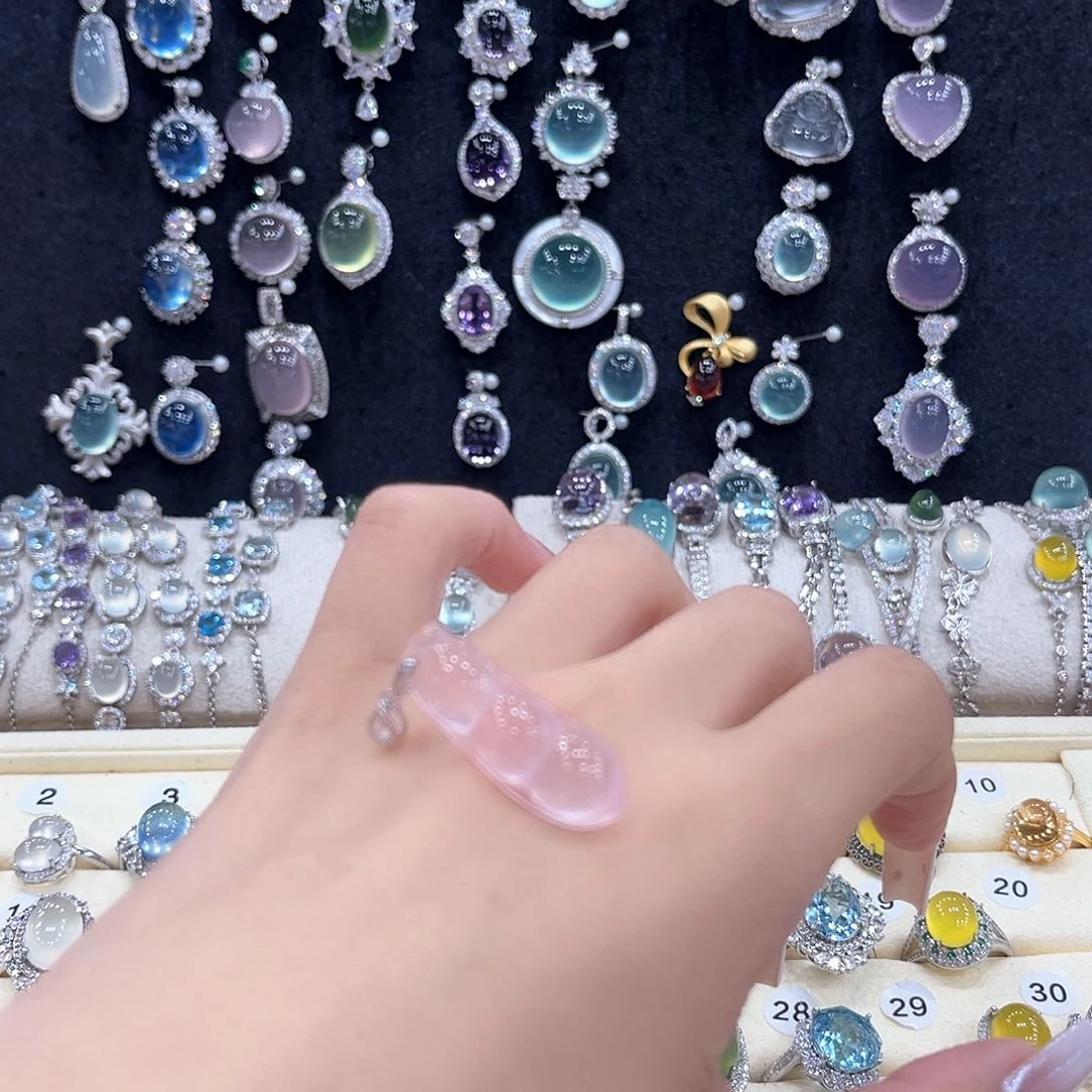 蛇纹石玉银S925镶嵌吊坠赵****儿