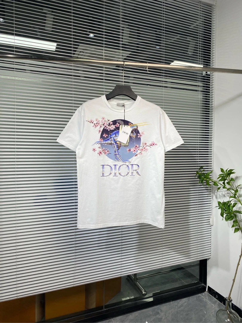 99新 DIOR/迪奥 空山基联名 樱花机械恐龙 短袖 M码 ko1886