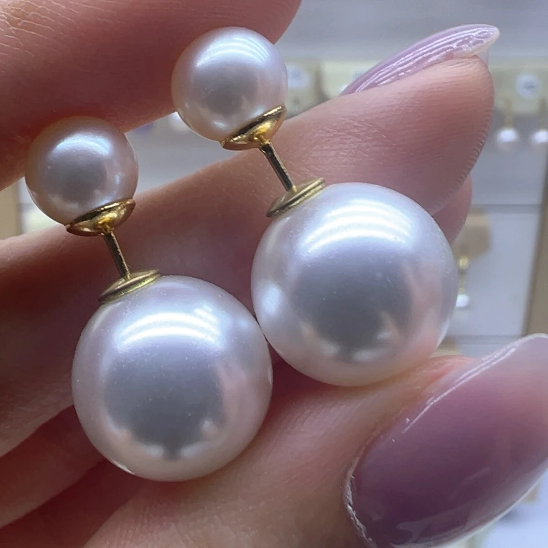 银S925镶嵌淡水珍珠耳饰