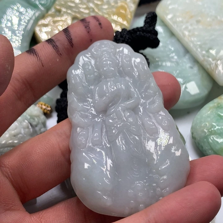 颈饰未镶嵌翡翠保真天然a货翡翠