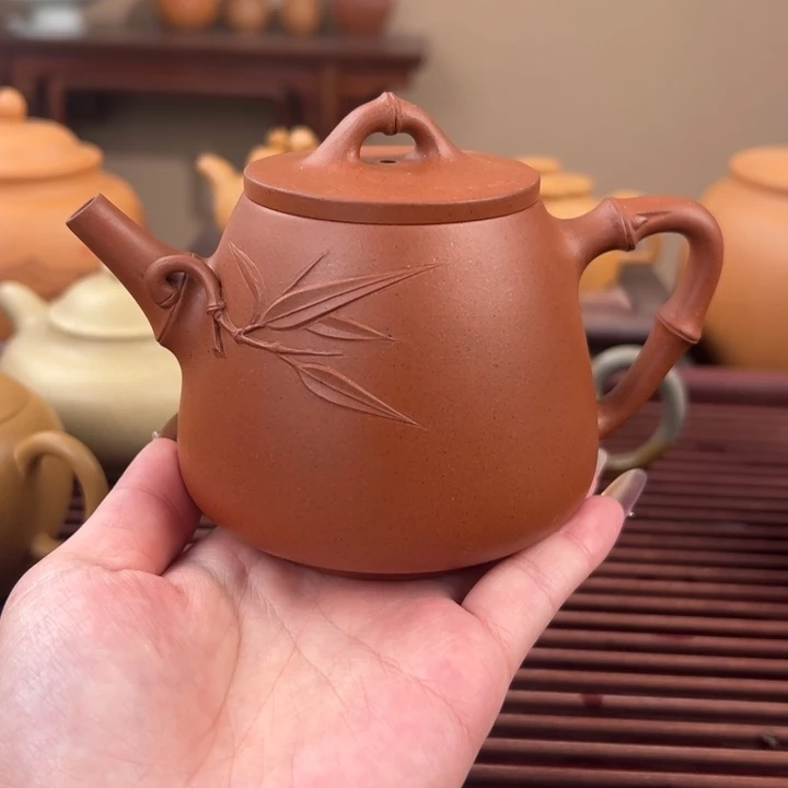 茶壶紫砂大红泥高瓢300cc