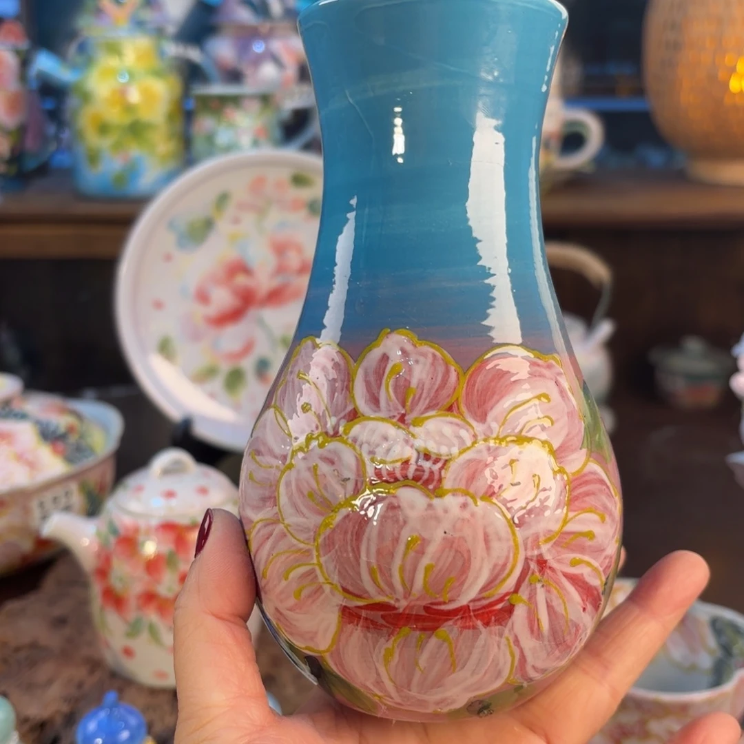 景德镇手绘高温釉下彩陶瓷茶具