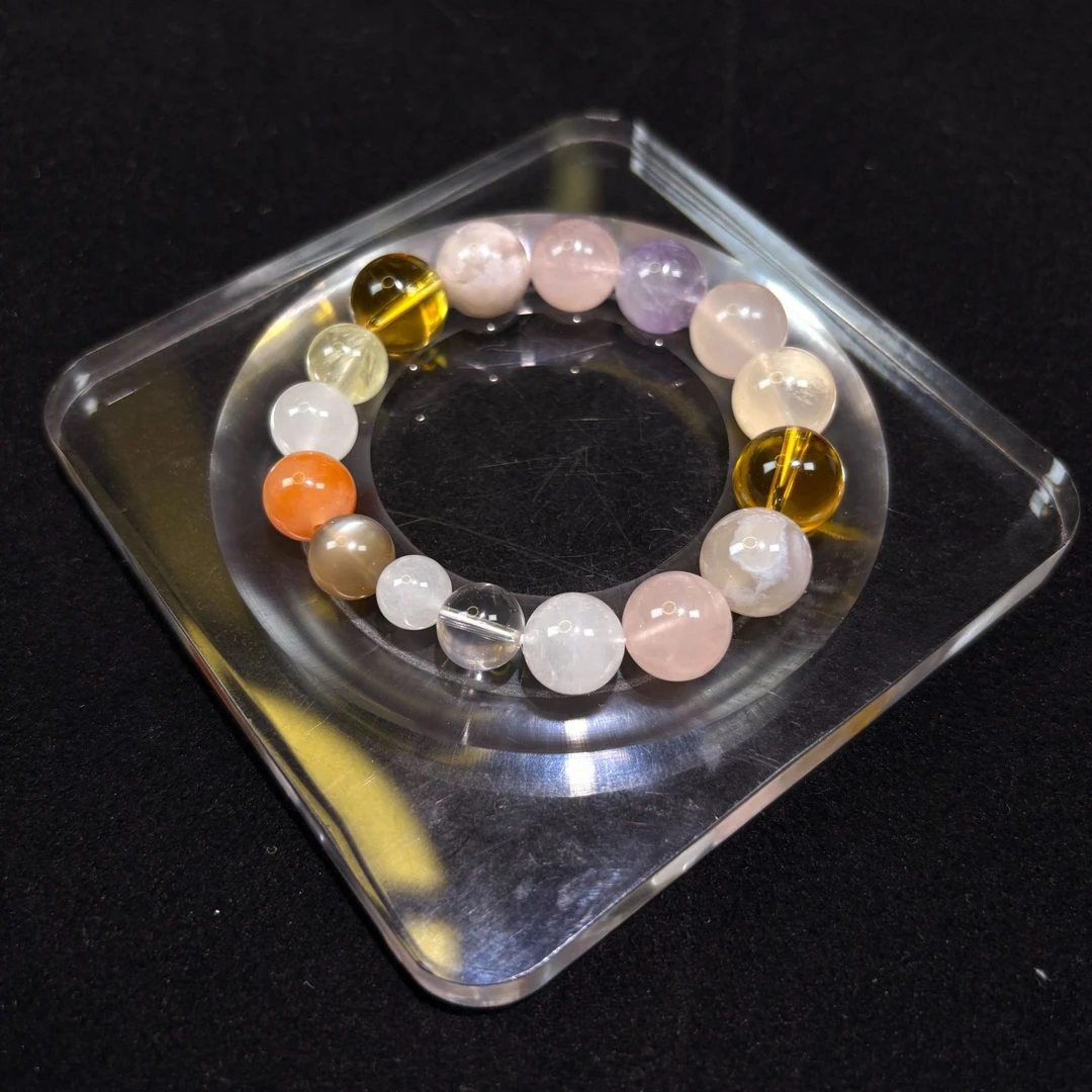 【直播现拍】挖挖乐天然水晶玉石玛瑙卡10mm+（保底2串）