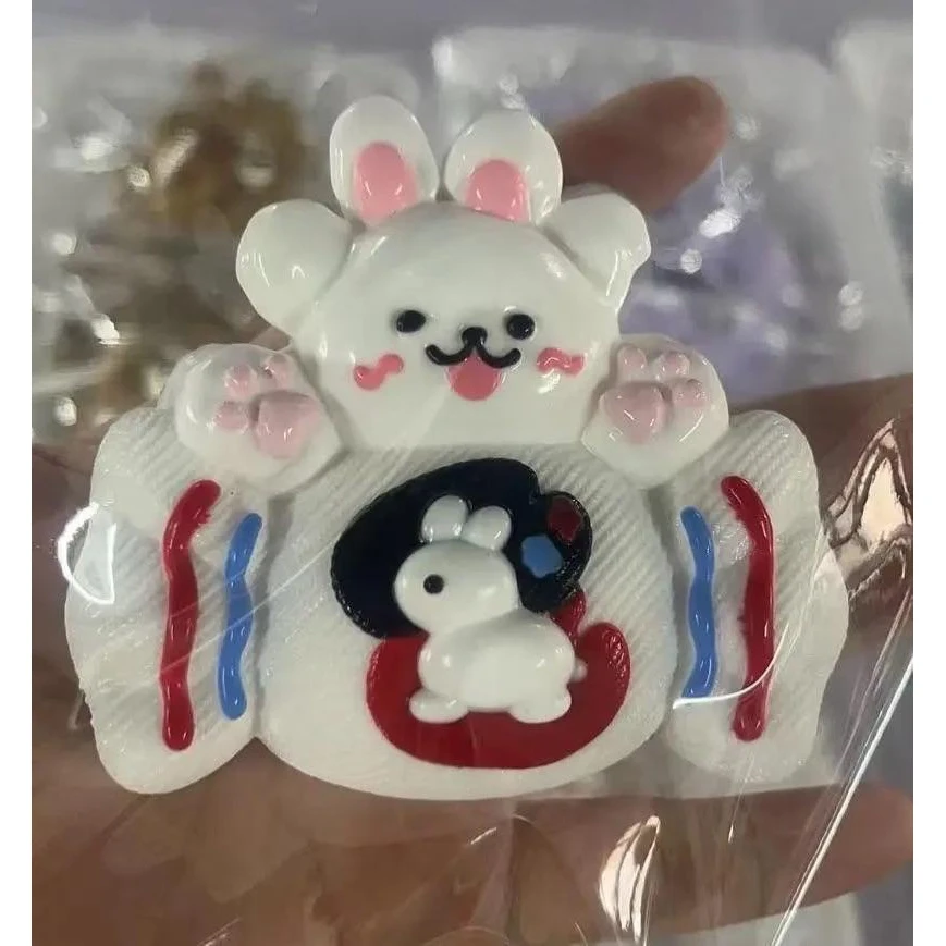 【大白兔奶糖】食品级硅胶捏捏纯手工制作瑕疵专场链接DIY