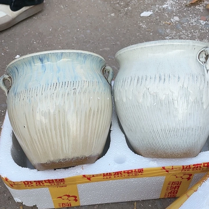 无铅玻璃宜兴紫砂花盆