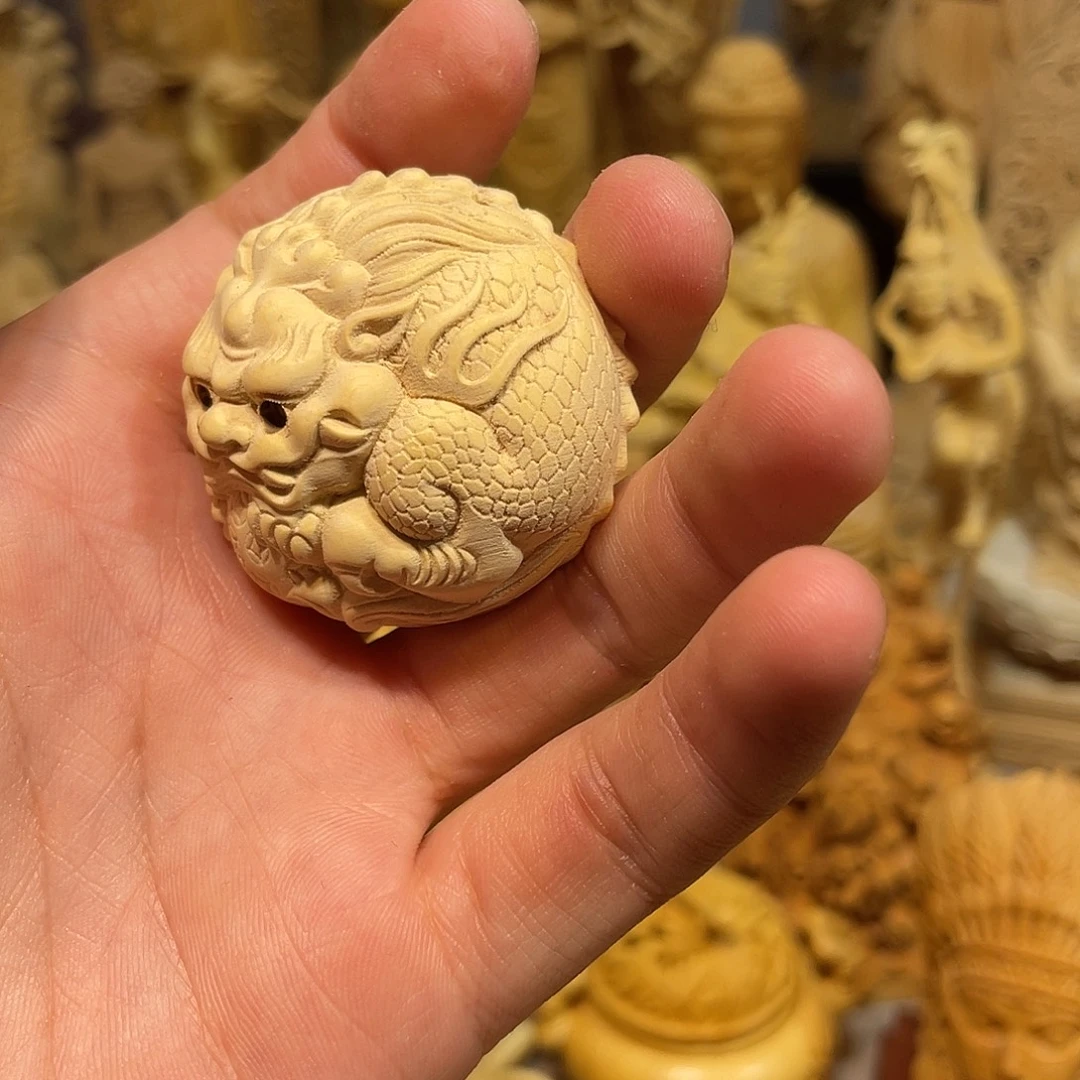 黄杨木瑕疵扁貔貅