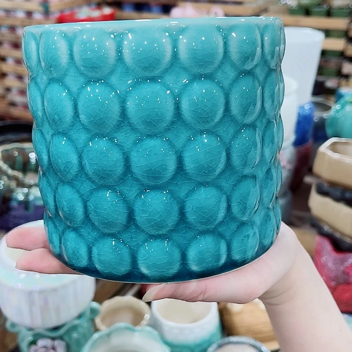 有孔，凑10元包邮陶瓷花盆发货！