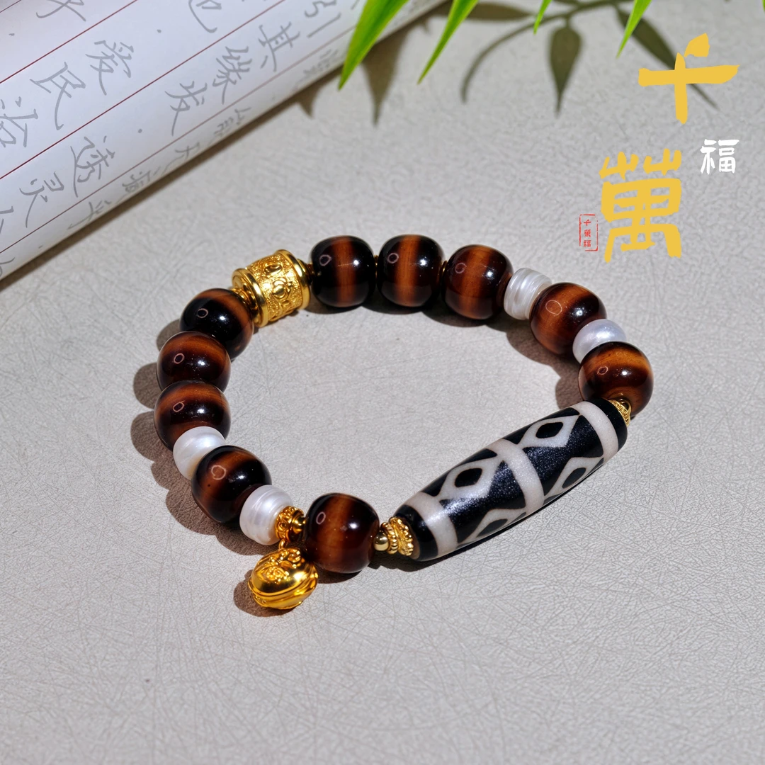 非金属布艺手链 【八方起Y】速通金刚八眼单圈手串-A1700749