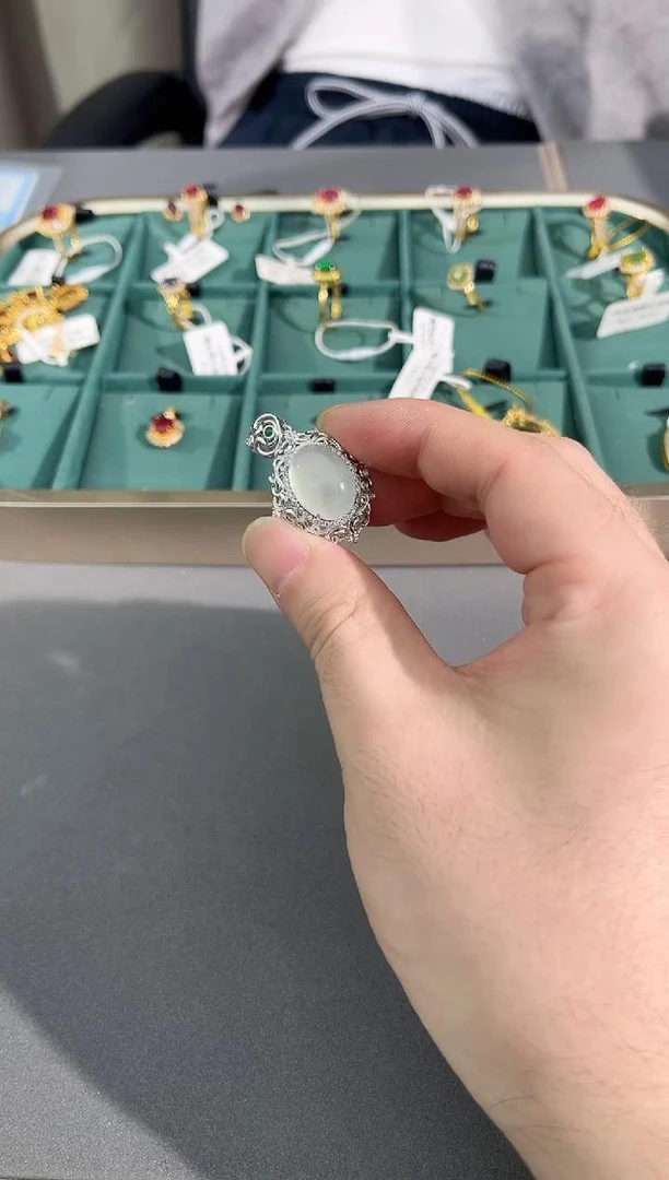 925银小蛋面吊坠P0024