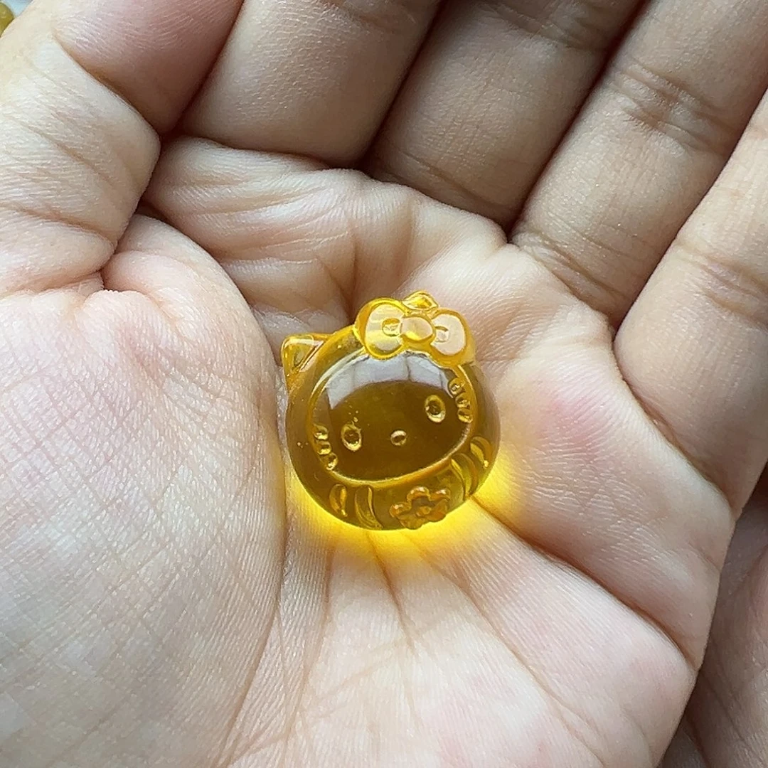 琥珀未镶嵌珠宝奇石Kt 打孔不退换