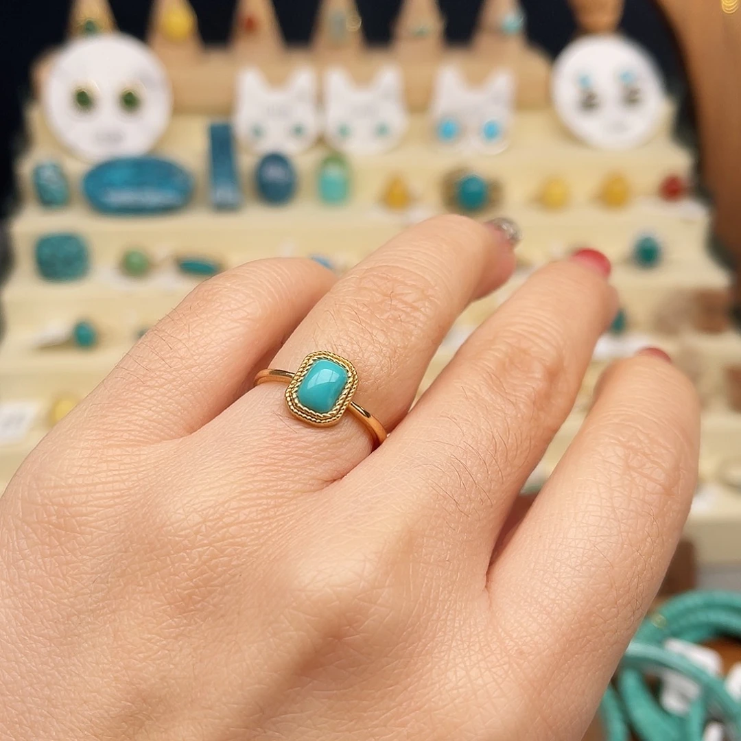 绿松石戒指合金女戒