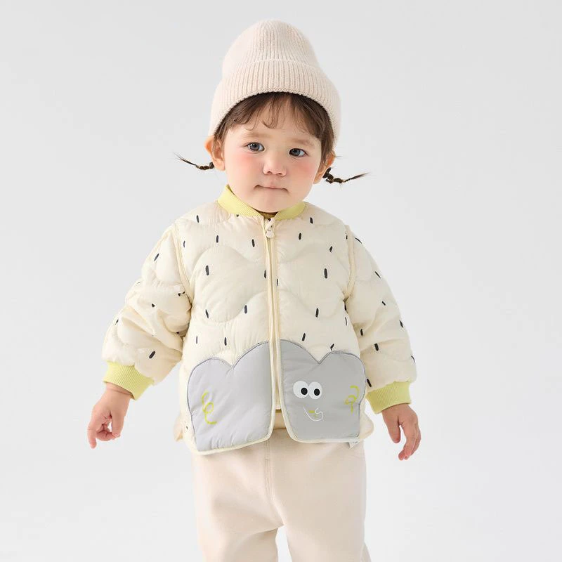 儿童羽绒服男女童轻薄款羽绒外套宝宝冬季上衣2024新款萌趣动物造