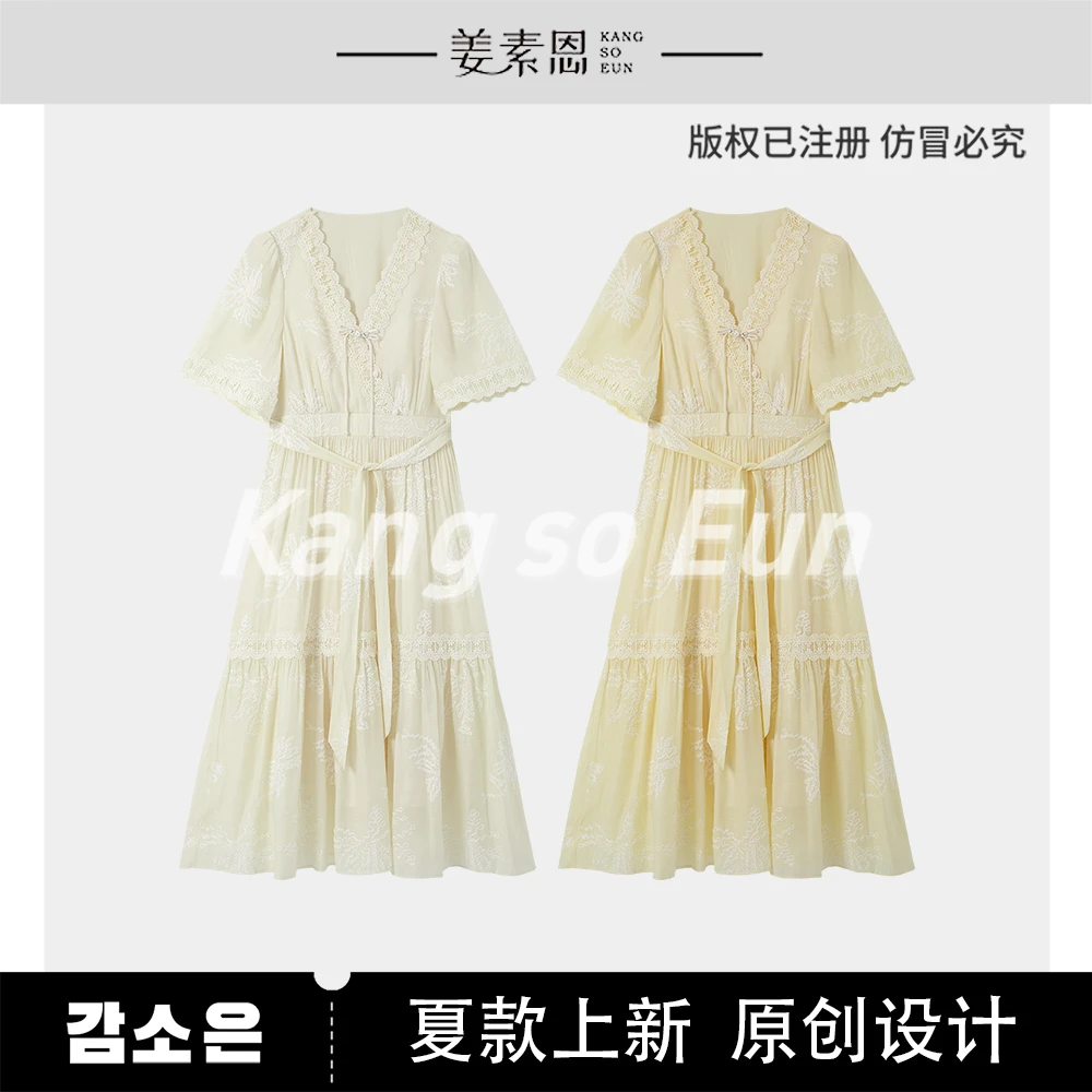《李易行》【兰法庄园】气质时尚设计感新款连衣裙GY25XT120381