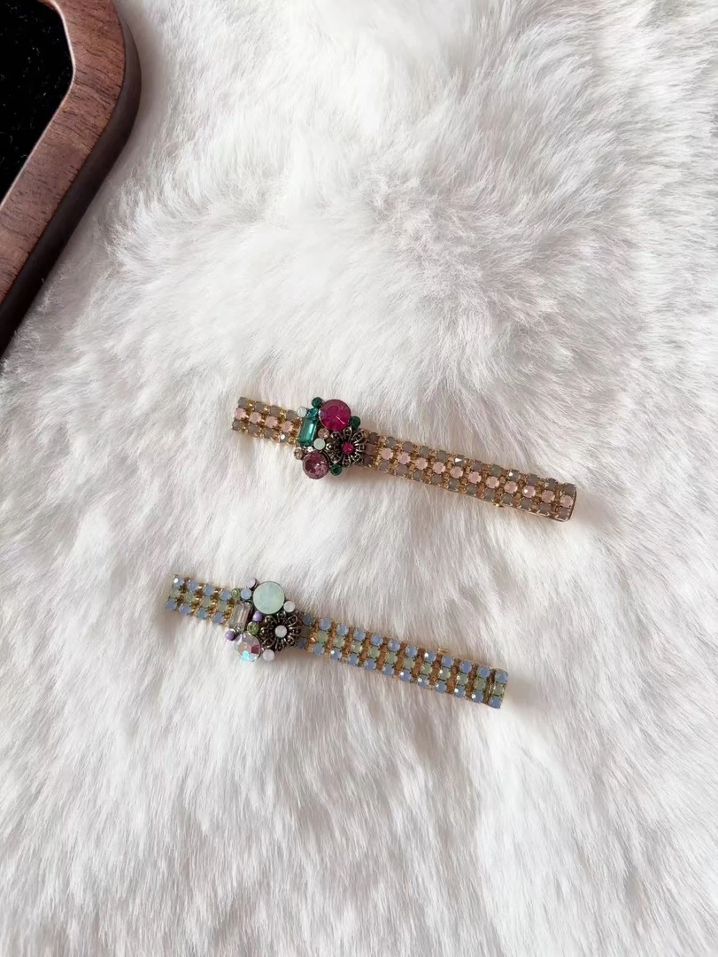 气质彩色闪闪侧边夹A216