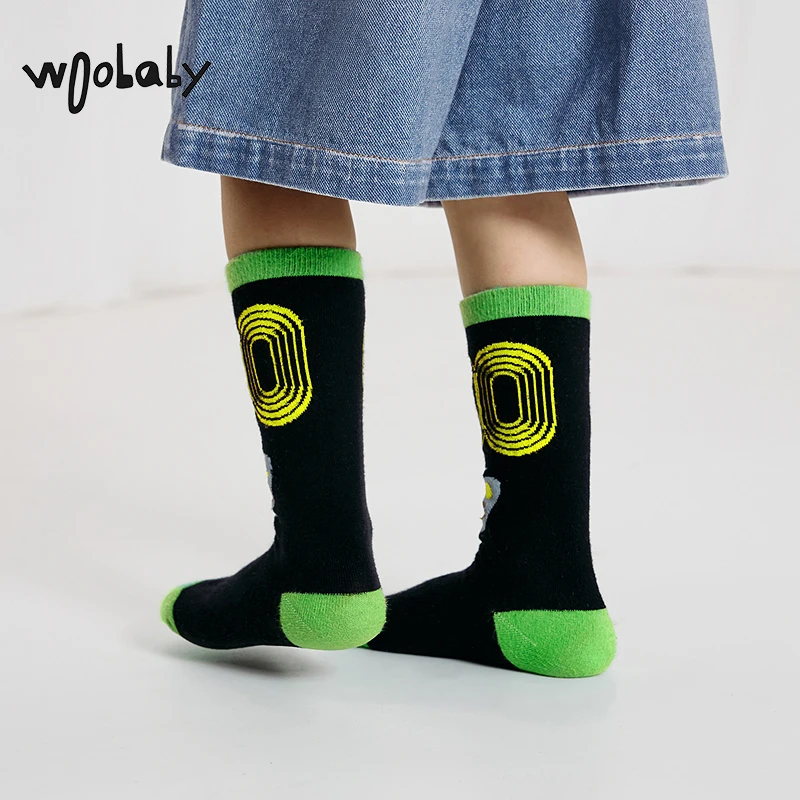 【中筒袜】woobaby儿童25春棉软弹力足球运动休闲